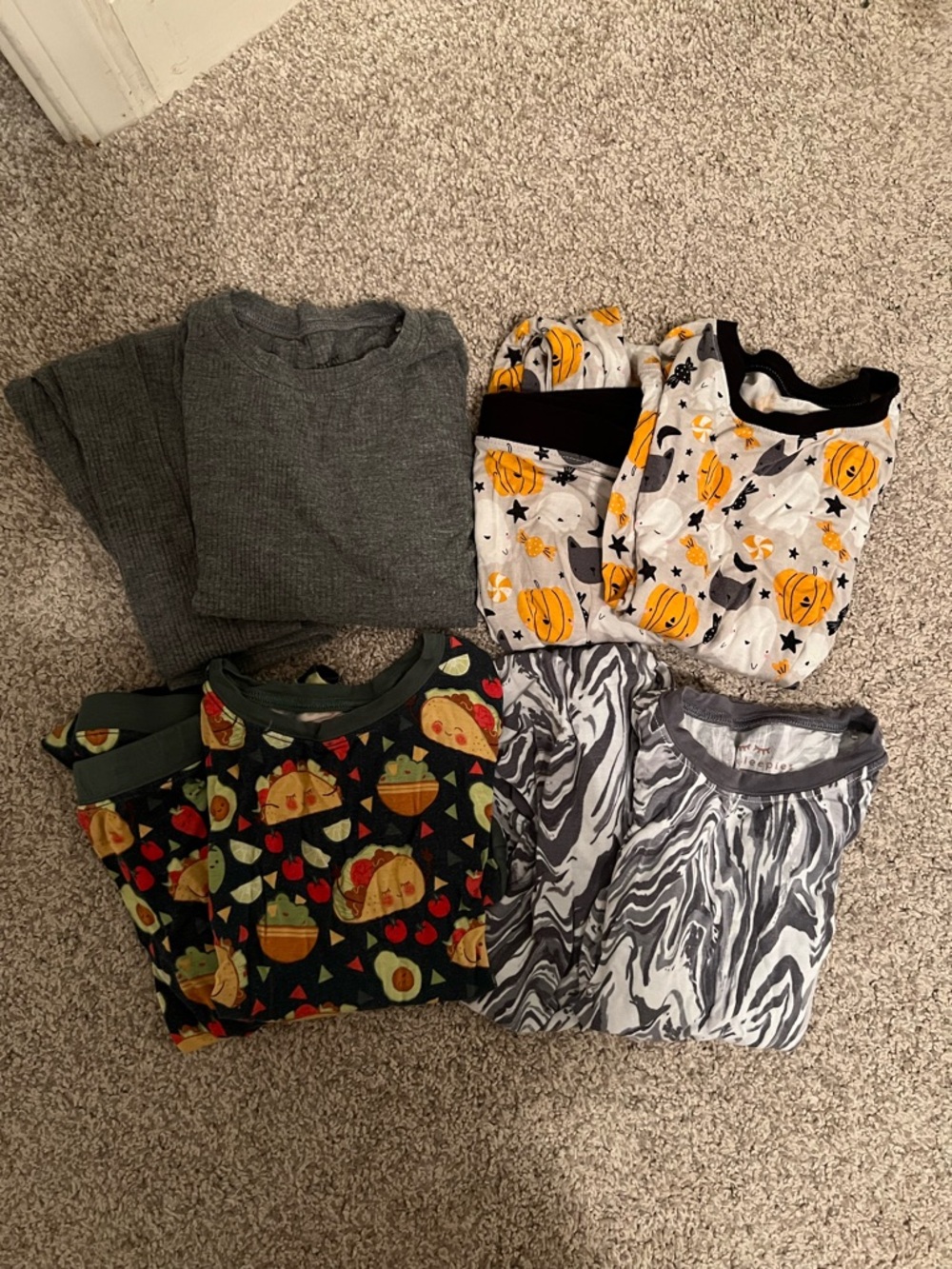 Little Sleepies Bundle 4T long sleeve four pairs